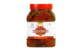 Self Signature Stuffed Red Chilli Pickle  Plastic Jar  1 kilogram